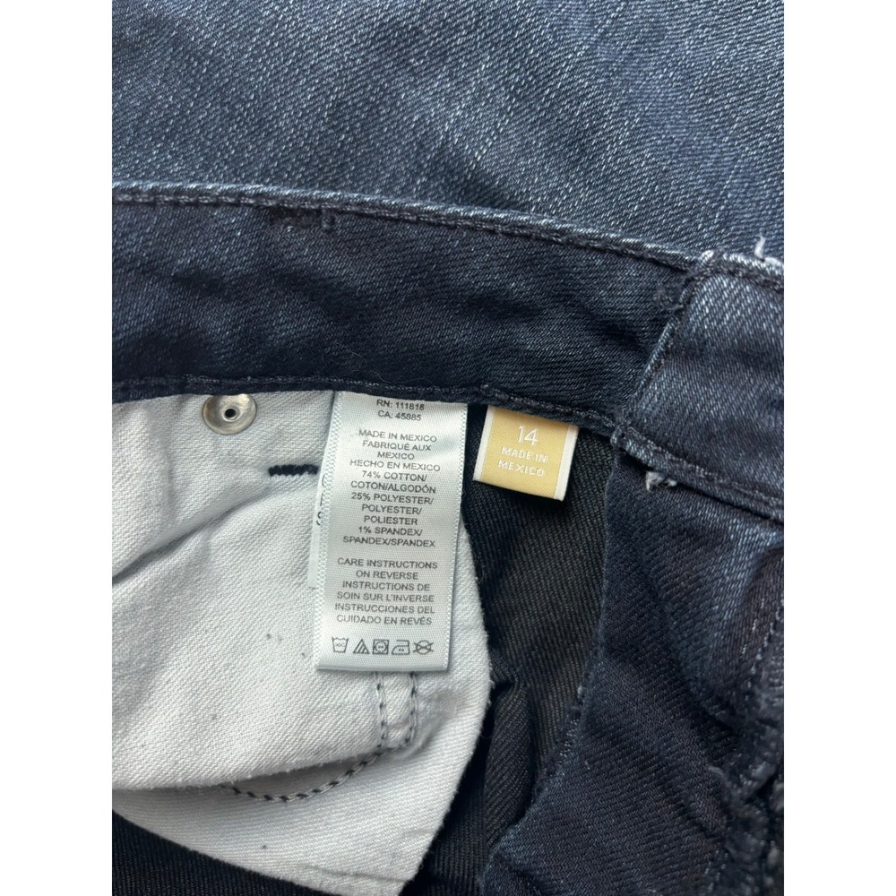 Michael‎ Kors Womens Dark Wash Straight Leg Stretch Denim Jeans Size 14 Indigo - Picture 6 of 6